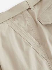 Stone Belted Cargo Shorts - Image 8 of 9