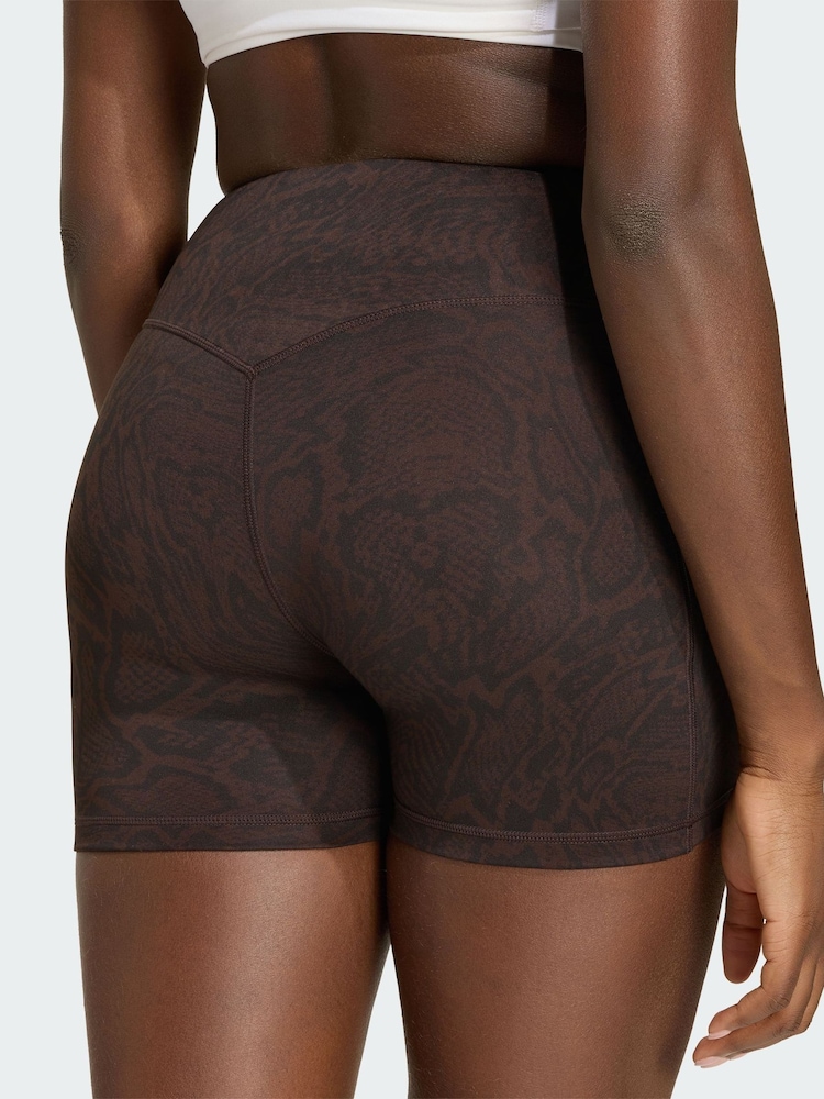adidas Brown Optimé Snake Short Leggings - Image 2 of 5
