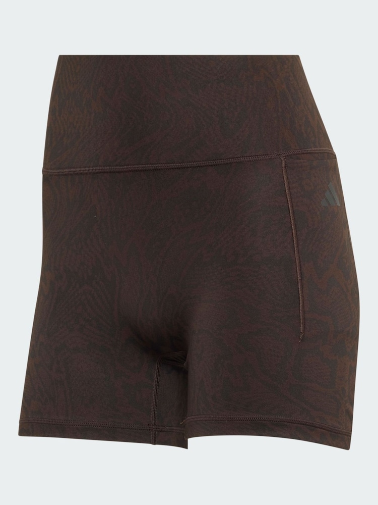 adidas Brown Optimé Snake Short Leggings - Image 5 of 5