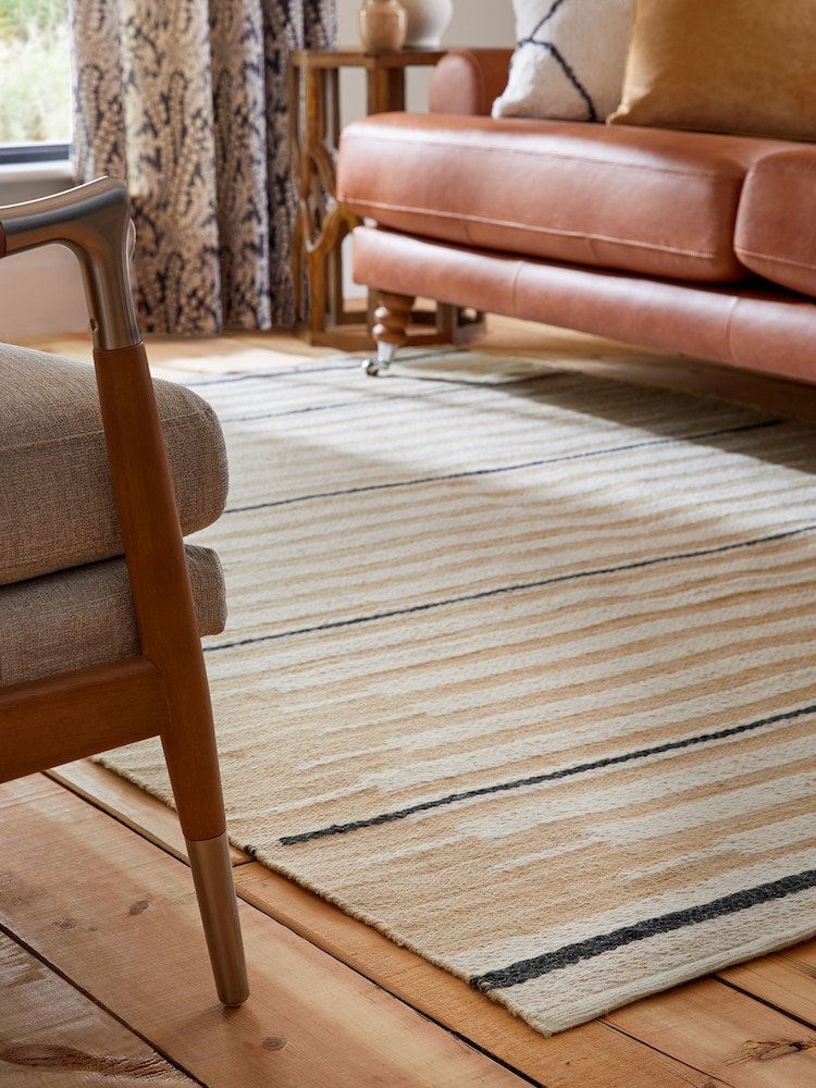 Natural Akina Stripe Indoor Outdoor Rug - Image 2 of 6