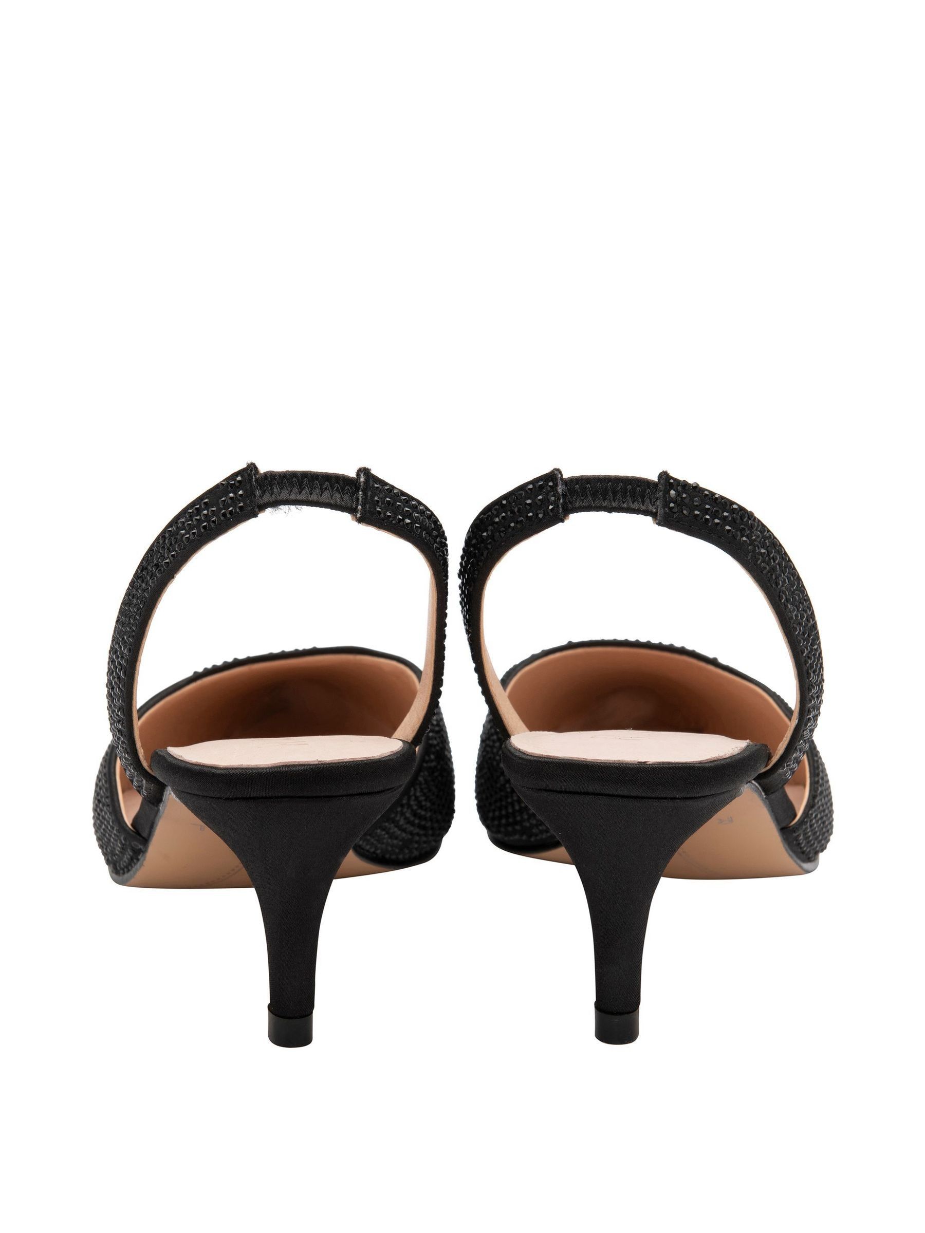 Wide fit black sling back shoes top
