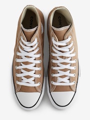Converse Brown Chuck Taylor Classic High Top Trainers - Image 5 of 9