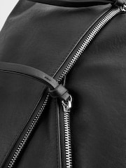 Black Side Zip Backpack - Image 8 of 10