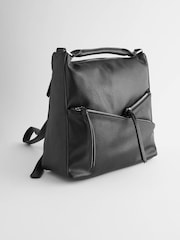 Black Side Zip Backpack - Image 3 of 10