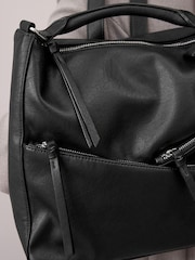 Black Side Zip Backpack - Image 5 of 10