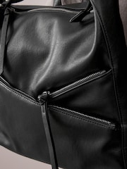 Black Side Zip Backpack - Image 6 of 10