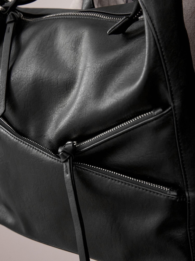 Black Side Zip Backpack - Image 6 of 10