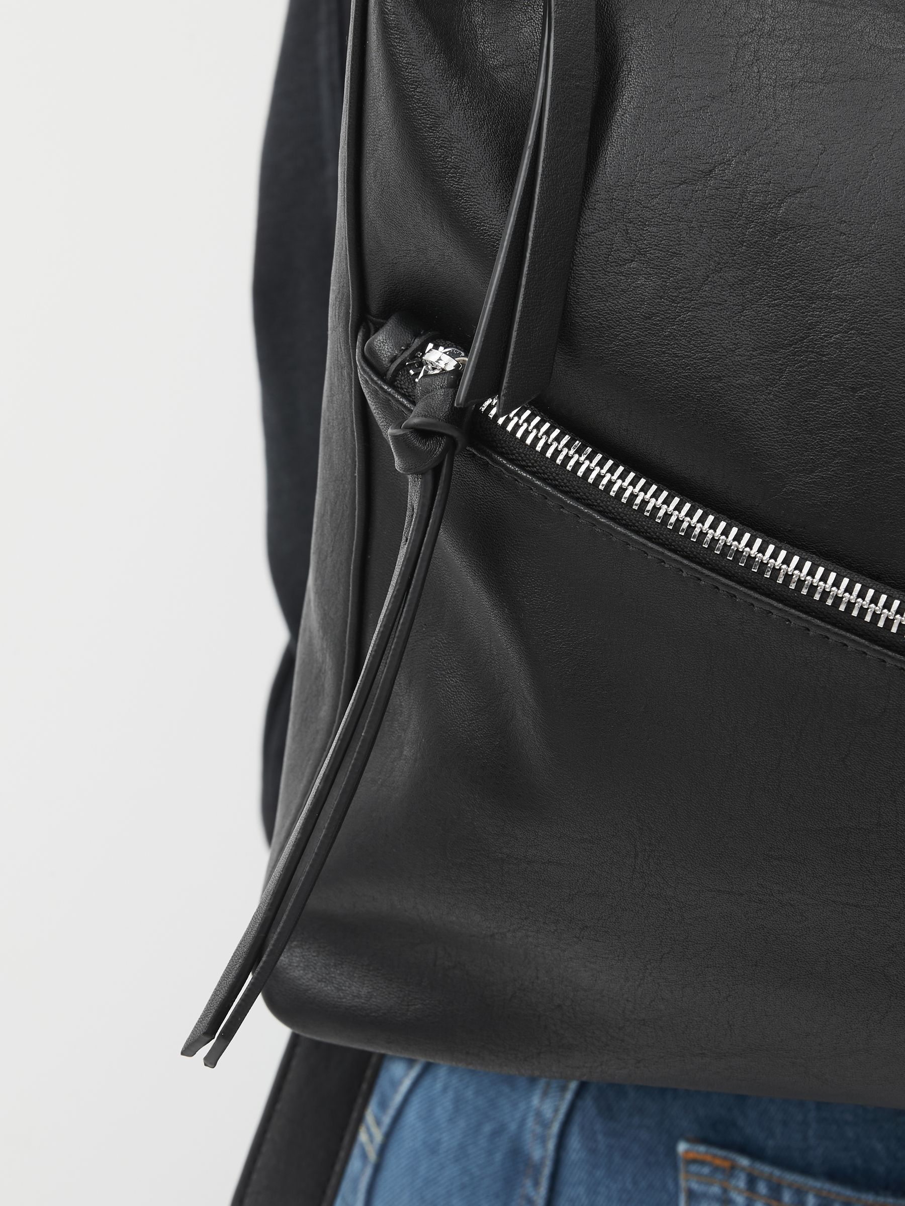 Buy Black Side Zip Backpack from Next Germany