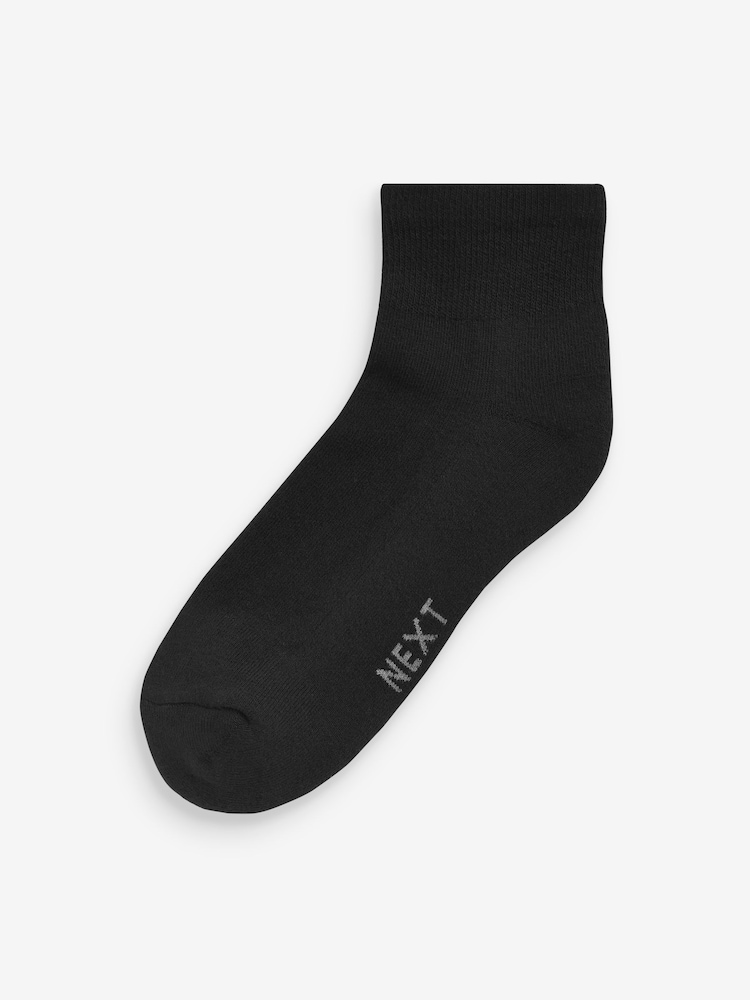 Black 5 Pack Mid Trainer Socks - Image 2 of 3