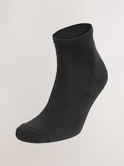 Negru - Șosete sport medii cu amortizare - Imaginea 4 din 5