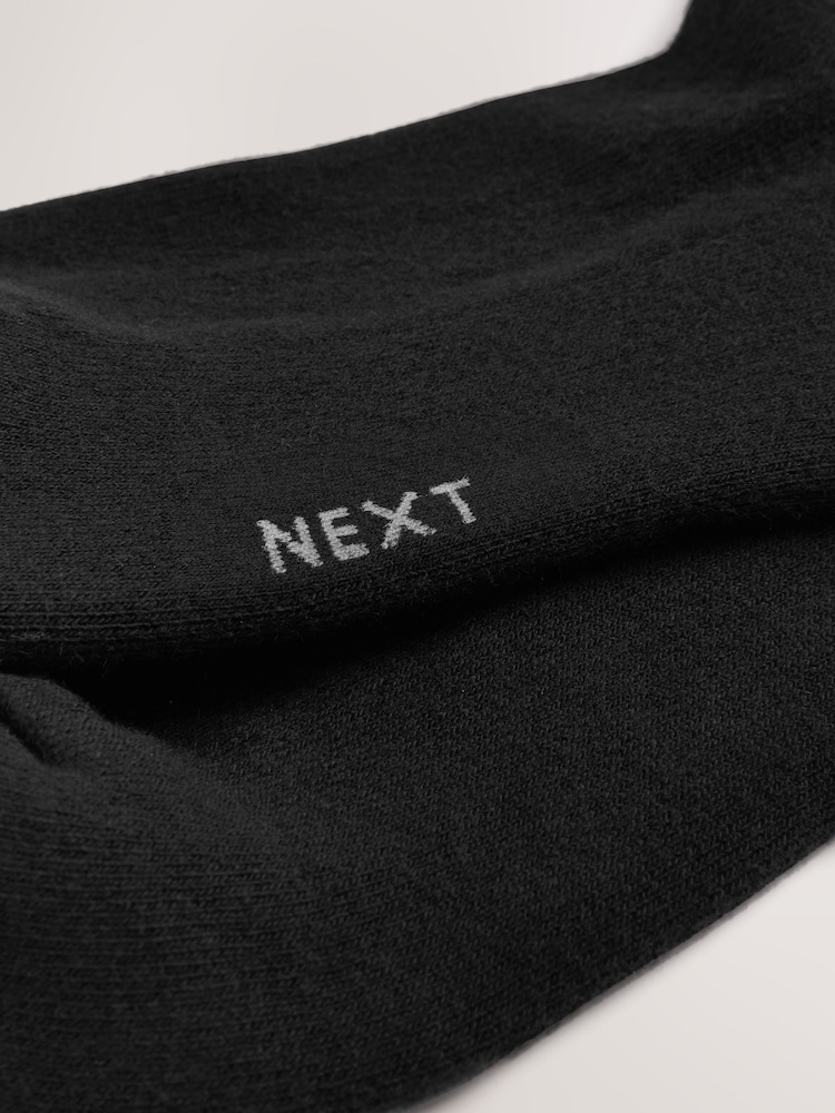 Negru - Șosete sport medii cu amortizare - Imaginea 5 din 5