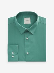 Matcha Green Slim Fit Easy Care Single Cuff Shirt - Image 6 of 8