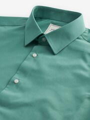 Matcha Green Slim Fit Easy Care Single Cuff Shirt - Image 7 of 8