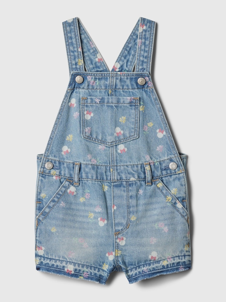 Gap Blue Denim Disney Minnie Mouse Short Dungarees (6mths-5yrs) - Image 1 of 3 Gap Blue Denim Disney Minnie Mouse Short Dungarees (6mths-5yrs) - Image 1 of 3