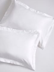 Set of 2 White 300 Thread Count Collection Luxe 100% Cotton Pillowcases - Image 1 of 6