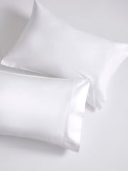 Set of 2 White 300 Thread Count Collection Luxe 100% Cotton Pillowcases - Image 2 of 6