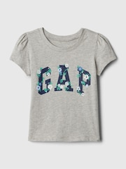 Gap Grey Logo Graphic Print Short Sleeve Crew Neck T-Shirt (Newborn-5yrs) - Image 1 of 2