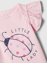 Marienkäfer, Rosa - Gap Rüschen-Body mit kurzen Ärmeln (Neugeborenes-24-Monate) - Bild 3 von 3