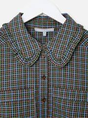 Oliver Bonas Checked Frill Collar Mini Dress - Изображение 3 6