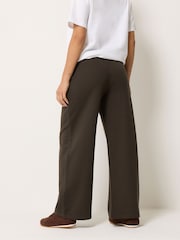 M&Co Brown Petite Wide Leg Joggers - Image 3 of 6