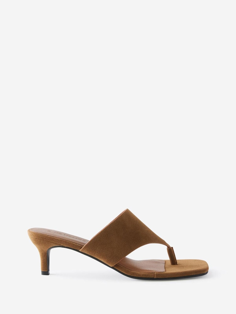 Cotton On Natural Bobbie Kitten Heel Sandals - Image 1 of 4 Cotton On Natural Bobbie Kitten Heel Sandals - Image 1 of 4