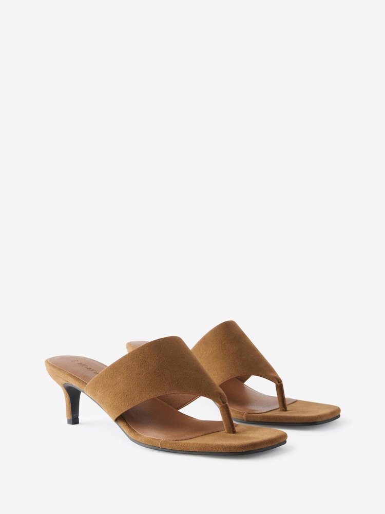 Cotton On Natural Bobbie Kitten Heel Sandals - Image 2 of 4 Cotton On Natural Bobbie Kitten Heel Sandals - Image 2 of 4
