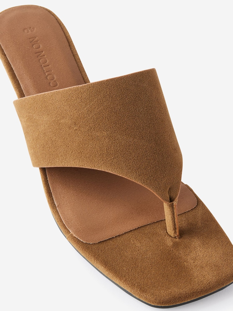 Cotton On Natural Bobbie Kitten Heel Sandals - Image 4 of 4 Cotton On Natural Bobbie Kitten Heel Sandals - Image 4 of 4