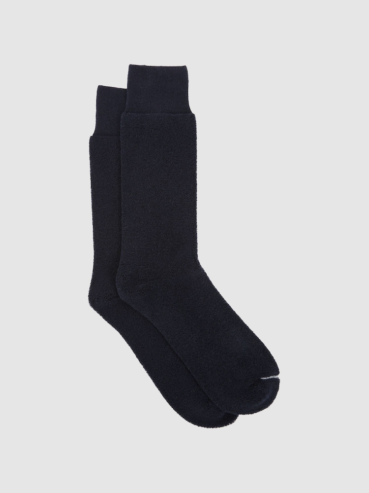 Azul marino - Calcetines de rizo de felpa de mezcla de algodón Alers de Reiss - Imagen 1 de 3