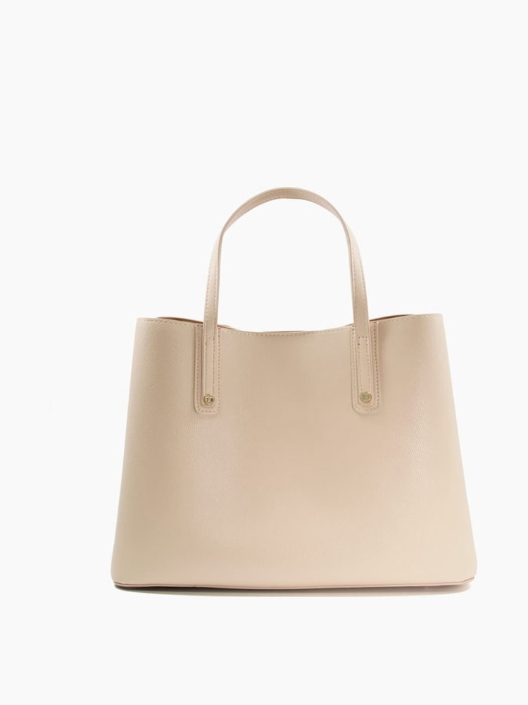 Dune London Nude Dorrie Synthetic Logo Hardware Tote Bag - Image 4 of 4 Dune London Nude Dorrie Synthetic Logo Hardware Tote Bag - Image 4 of 4