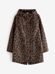 Tan/Animal All Over Print Parka Jacket - Image 1 of 3