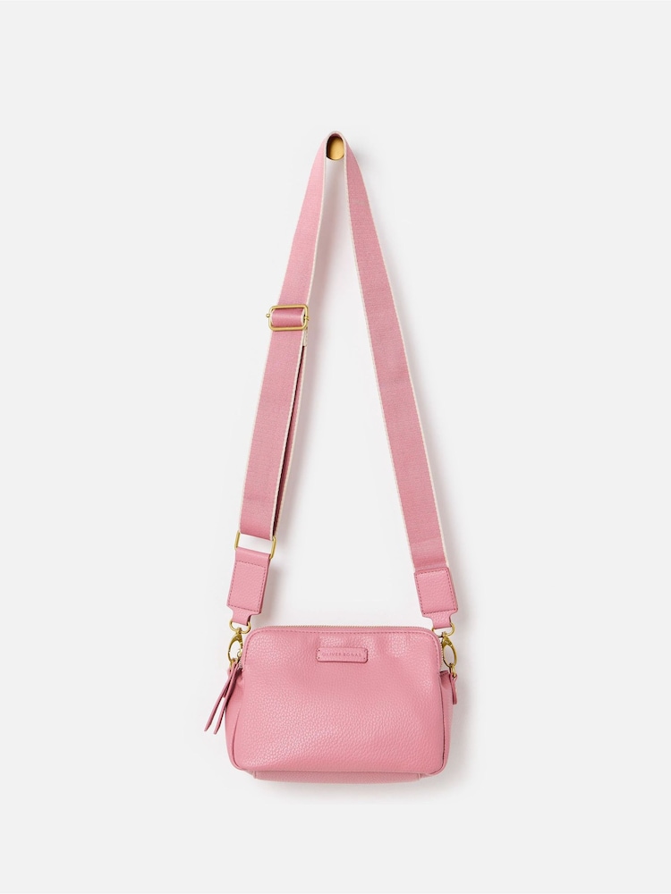Oliver Bonas Pink Isla Cross-Body Bag - Image 1 of 5 Oliver Bonas Pink Isla Cross-Body Bag - Image 1 of 5