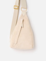 Oliver Bonas Cream Brooke Corduroy Belt Bag - Image 3 of 6