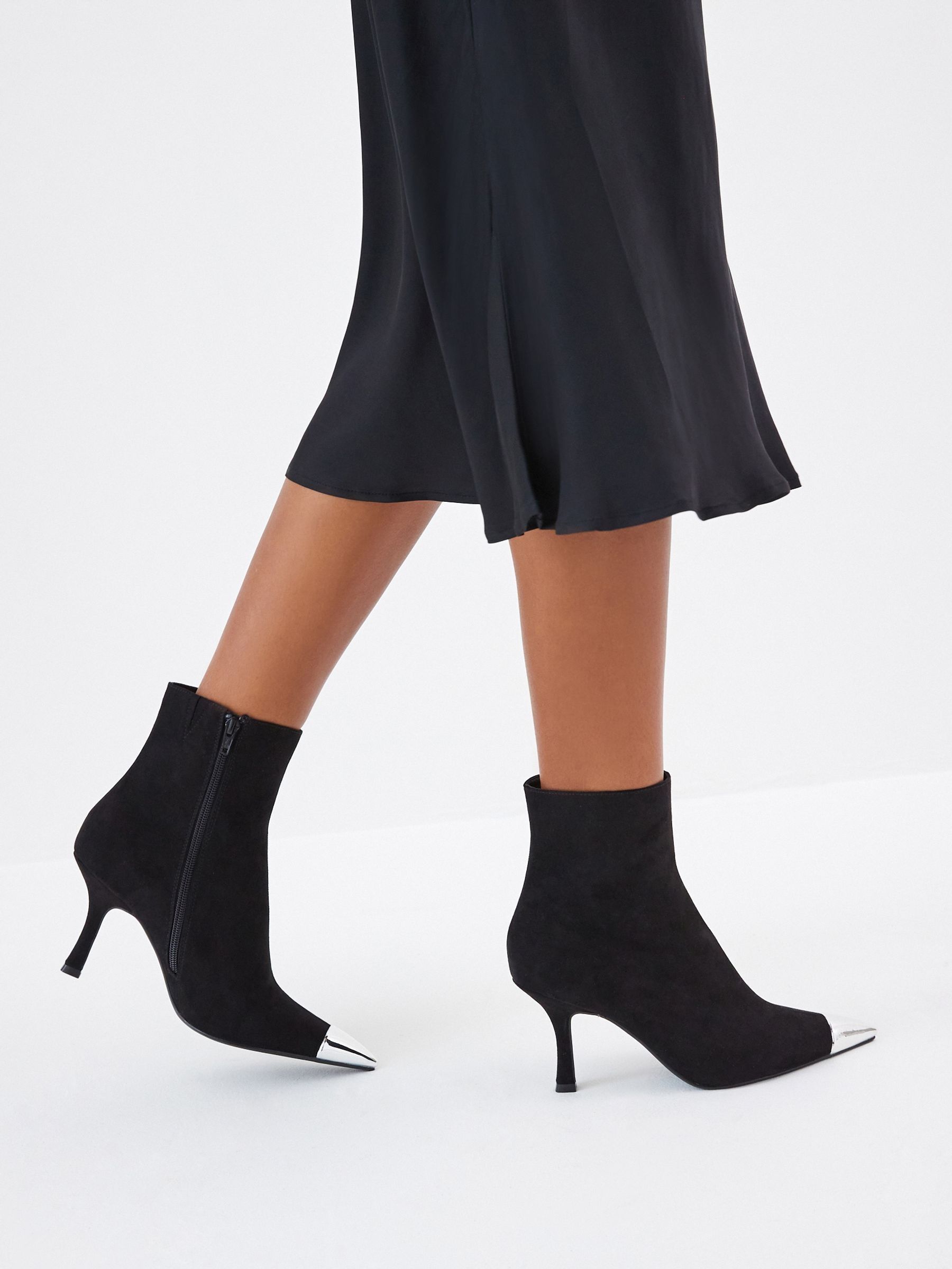 Buy Black Forever Comfort Toe Cap Point Ankle Boots from Next Luxembourg