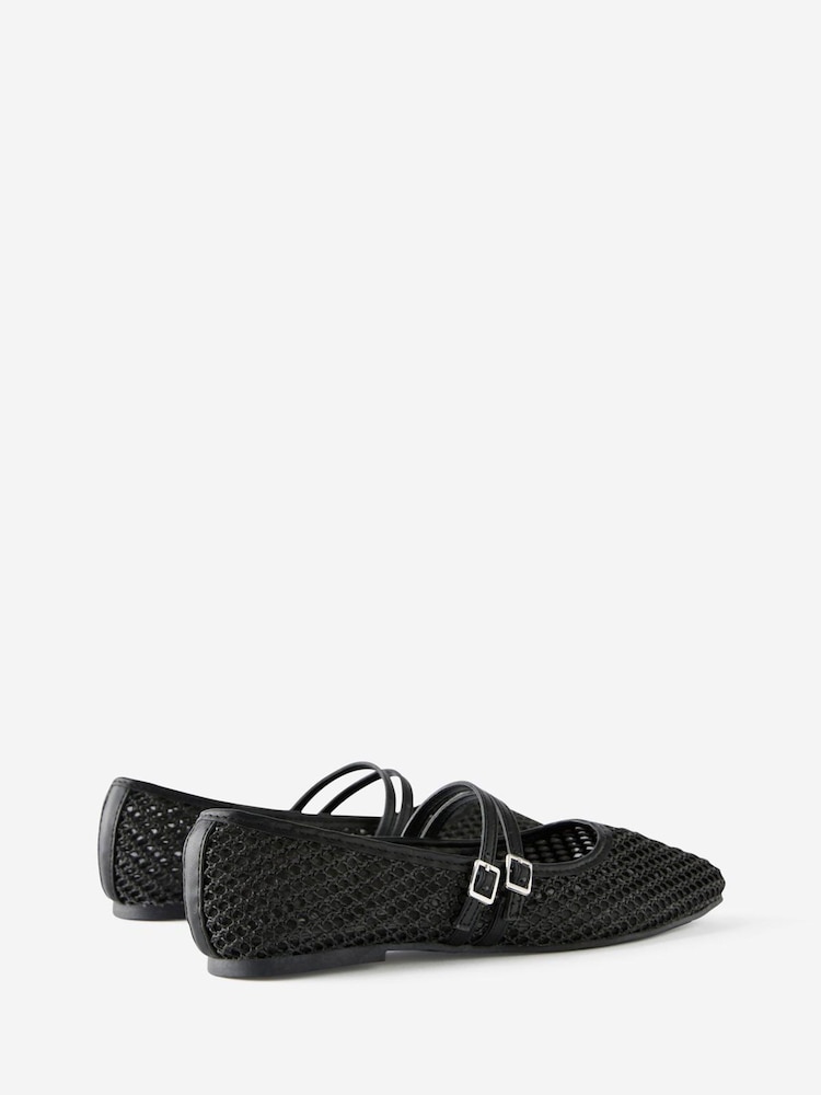 Cotton On Black Frankie Strappy Ballet Shoes - Image 2 of 4