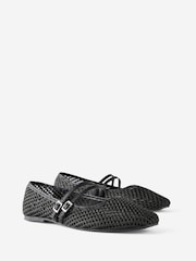 Cotton On Black Frankie Strappy Ballet Shoes - Image 3 of 4