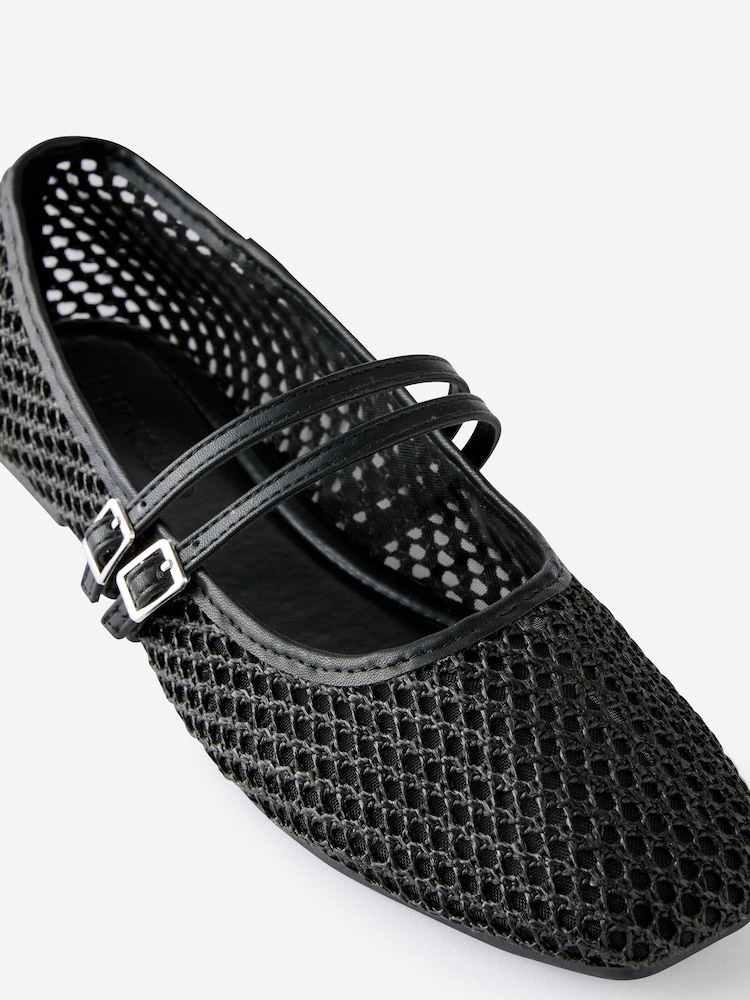 Cotton On Black Frankie Strappy Ballet Shoes - Image 4 of 4
