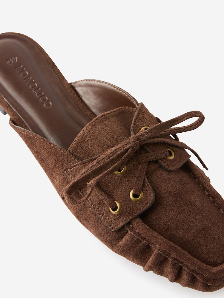 Cotton On Brown Taylor Loafer Mules - Image 4 of 4 Cotton On Brown Taylor Loafer Mules - Image 4 of 4