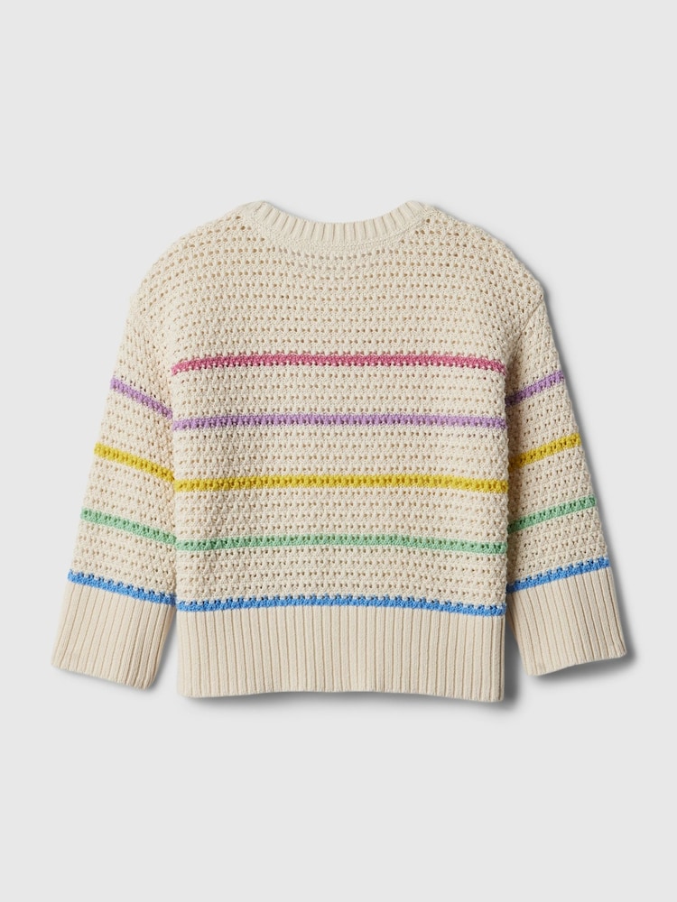 Gap Baumwollpullover mit Streifen und Lochstickerei (6Monate bis5Jahre) - Bild 2 von 2 Gap Baumwollpullover mit Streifen und Lochstickerei (6Monate bis5Jahre) - Bild 2 von 2