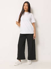 M&Co Black Petite Wide Leg Joggers 2 Pack - Image 2 of 5