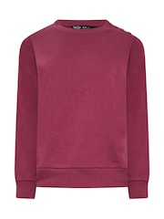 紅色 - M&Co Petite 鈕扣細節運動衫 - 圖片 5，共 6