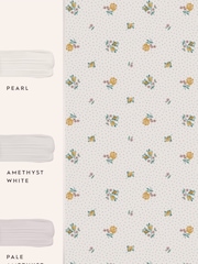 Laura Ashley Pale Ochre Yellow Claudia's Friend 10M Wallpaper - Image 4 of 4