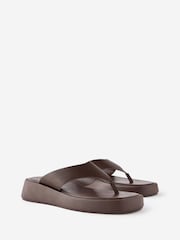 Cotton On Brown Bowie Flatform Sandals - Image 2 of 4