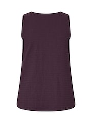 Yours Curve Purple Textured Waistcoat - Image 6 of 6