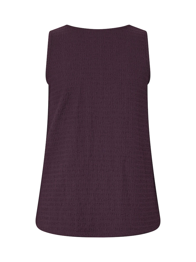 Yours Curve Purple Textured Waistcoat - Image 6 of 6 Yours Curve Purple Textured Waistcoat - Image 6 of 6