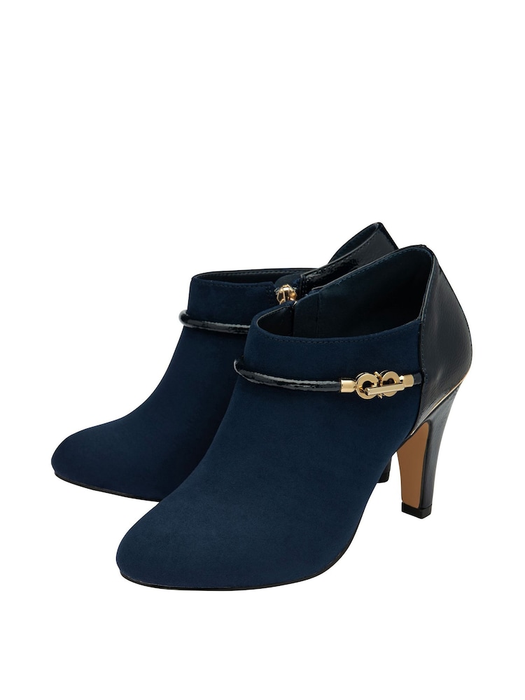 Lotus Navy Blue Zip-Up Shoes Boots - Image 2 of 4