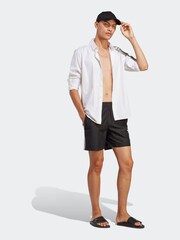 adidas Black Originals Adicolor 3 Stripes Swim Shorts - Image 3 of 6