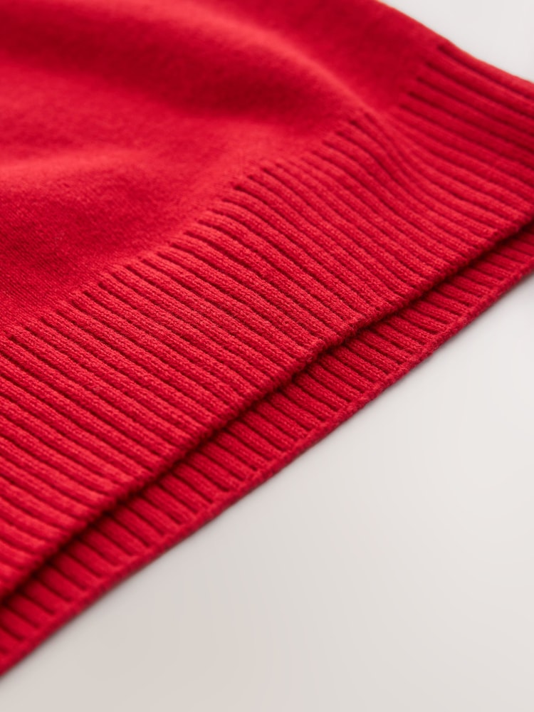 Rot - Gestrickter Schulpullover mit V-Ausschnitt (3–18 Jahre) - Bild 5 von 5 Rot - Gestrickter Schulpullover mit V-Ausschnitt (3–18 Jahre) - Bild 5 von 5