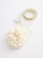 Cream Flower Corsage Wrap Choker Necklace - Image 4 of 5