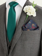 Forest Green Tie, Pocket Square and Cufflinks Gift Box Set - Image 3 of 4