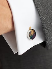 Forest Green Tie, Pocket Square and Cufflinks Gift Box Set - Image 4 of 4